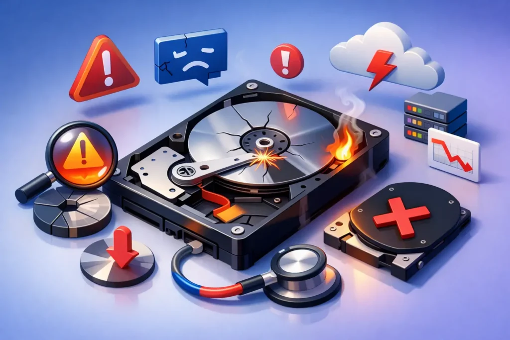 8 segnali di hard disk guasto da non ignorare