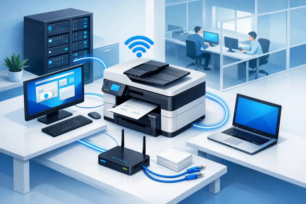 Configurare stampante di rete in ufficio