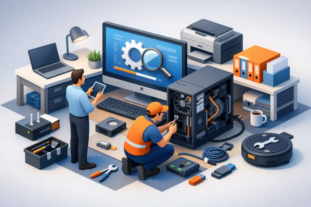 Manutenzione computer per piccoli uffici efficace