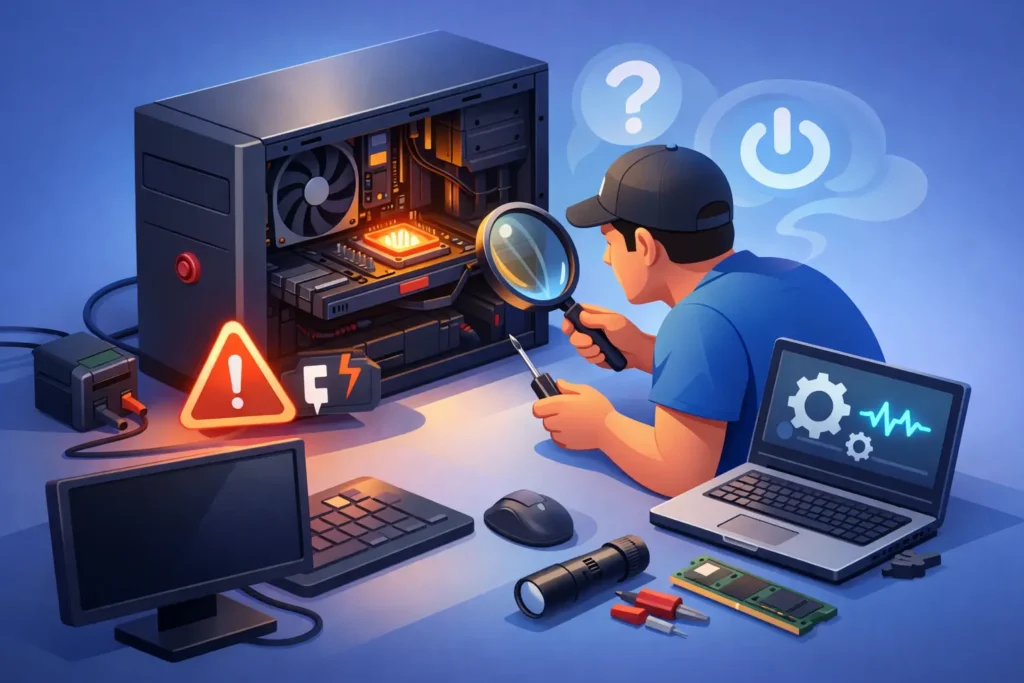 PC non si accende: diagnosi passo per passo