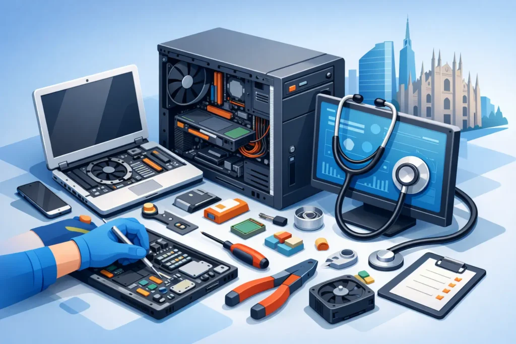 Preventivo riparazione PC Milano: cosa comprende