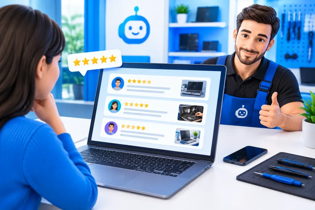 Come leggere le recensioni riparazione computer