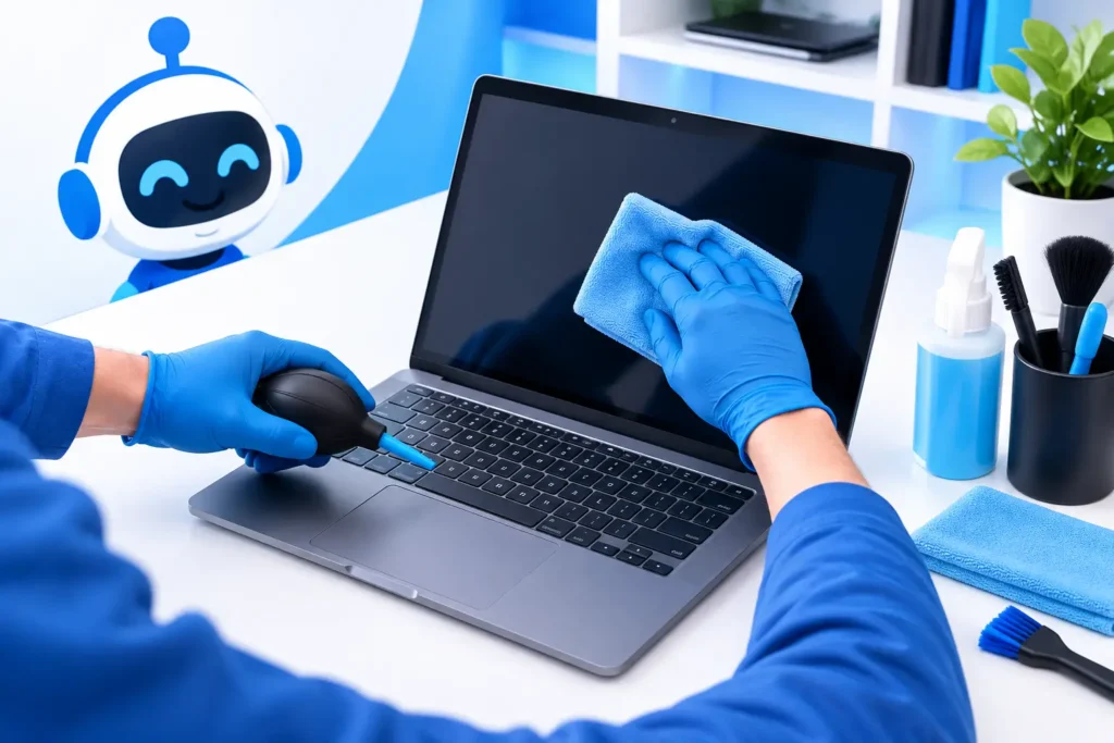 Guida pulizia computer portatile senza rischi